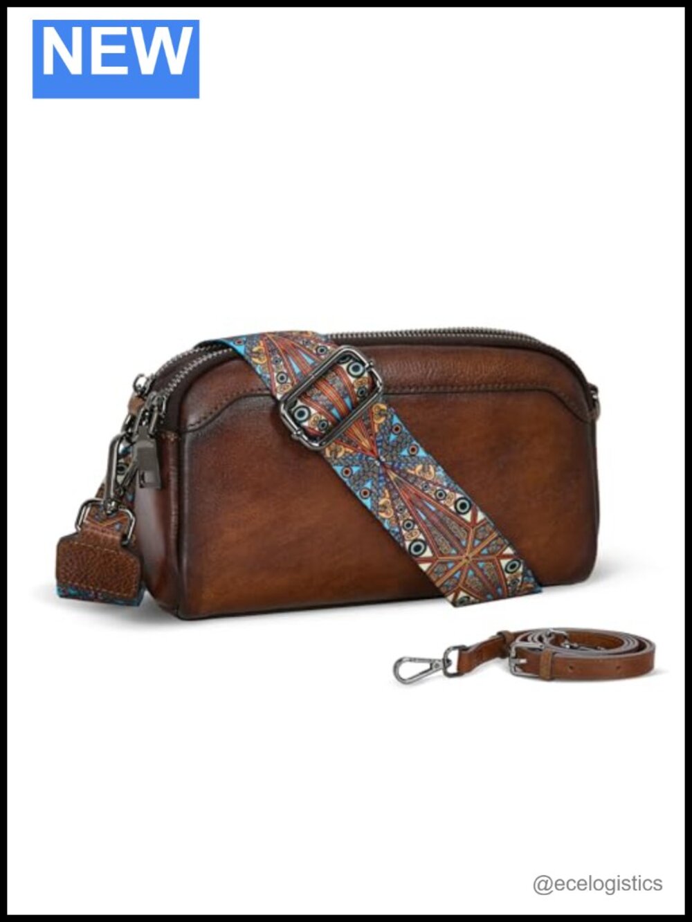 Genuine Leather Crossbody Bag Women Small Purse Shoulder Handbag Adjustable